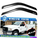 バグシールド 99-16 FORD F450 F550 SuperDuty Standard Cab Window Viders w/ White4x4 Fit...