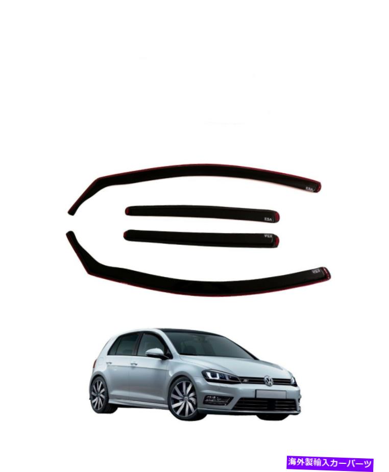 バグシールド VWゴルフVII 5D 2012-2020 4 PCの風力発電器 wind deflectors For VW GOLF VII 5D 2012-2020 4 pcs(2)