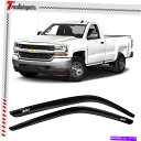 バグシールド 14-18のシルバラードGMCシエラ1500標準キャブウィンドウバイザーベントシェード2PCS For 14-18 Silverado GMC S...
