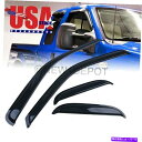 バグシールド 99-16 Ford F250 F350 Super-Duty Extended CabのUSウィンドウバイザーレインガードベント US Wind...