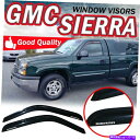 バグシールド 99-07 GMC Sierra Standard Cab Window Viders SmokeAcrylic Rain Shade Bents...