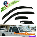 バグシールド フィット1995-2004トヨタタコマ拡張タクシーウィンドウバイザーサンベントレインガードシェード Fit 1995-2004 Toyota Ta...