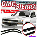 バグシールド フィット14-15 GMC Sierra 1500標準キャブウィンドウバイザースリムレインウィンドディフレクター Fit 14-15 GMC Si...