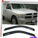 バグシールド 09-22ダッジRAMスタンダードキャブ2DRウィンドウバイザーレインガードベントシェード2PCS For 09-22 Dodge Ram Sta...