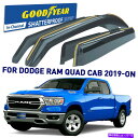 バグシールド トラックのためのグッドイヤーウィンドウレインガードダッジラム1500 19-22クアッドキャブインチャネル Goodyear Window Rai...