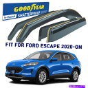バグシールド サンレインバイザーは2020年から2022年にかけて風雨の警備員を駆け巡りますフォードエスケープインチャネル Sun Rain Visors Wind Rain Guards for 2020-2022 Ford Escape in-channel(2)