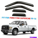 バグシールド サンレインバイザー1999年から2016年のフォードF250拡張タクシーの風雨の警備員 Sun Rain Visors Wind Rain Gua...