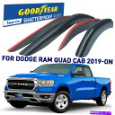 バグシールド サイドウィンドウディフレクターレインガードダッジラム1500 19-22クアッドキャブ Side Window Deflectors Rain G...