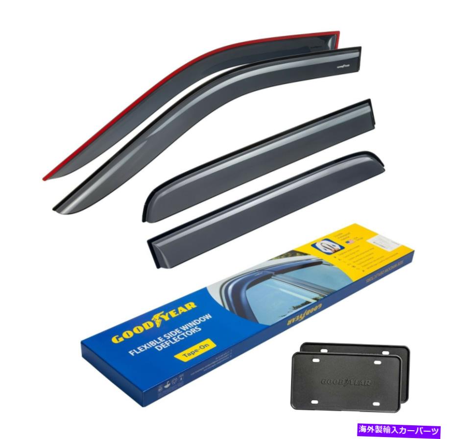 バグシールド サイドウィンドウディフレクター09-18ダッジラムクルーキャブシャッタープルーフのレインガード Side Window Deflectors Rain Guards for 09-18 Dodge RAM Crew Cab SHATTERPROOF【並行輸入品】