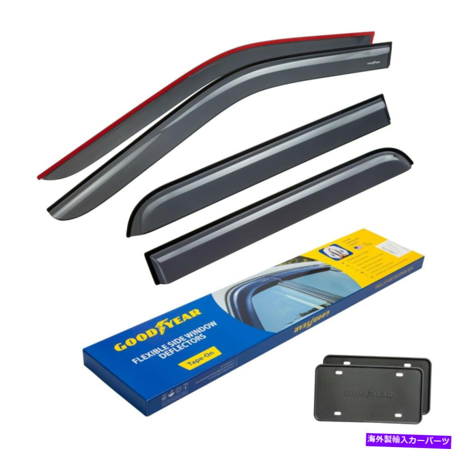 バグシールド サイドウィンドウディフレクターレインガード15-21フォードF-150スーパークルーシャッタープルーフ Side Window Deflectors Rain Guards for 15-21 Ford F-150 SuperCrew SHATTERPROOF