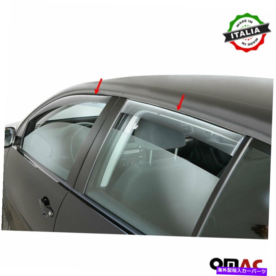 バグシールド ウィンドウバイザーベントサンシェードレインガード4PCSフィットボルボXC60 2009-2021 Window Visor Vent Sun Shade Rain Guard 4pcs Fits Volvo XC60 2009-2021【並行輸入品】