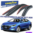 バグシールド サイドウィンドウディフレクター2017-2020ヒュンダイエラントラセダンのレインガード Side Window Deflectors Rain Guards for 2017-2020 Hyundai Elantra Sedan(2)