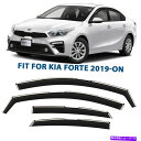バグシールド サイドウィンドウディフレクター2019-2022のレインガードKia forte in-channel Side Window Deflectors Rain Guards for 2019-2022 Kia Forte in-channel(2)