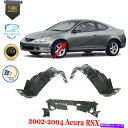 フェンダーライナー 2002年から2004年のAcura RSXのカバー +フェンダーライナーの下のフロントエンジンスプラッシュシールド Front Engine Splash Shield Under Cover + Fender Liners For 2002-2004 Acura RSX