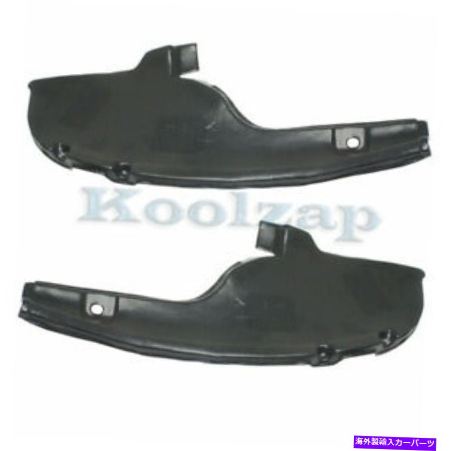 フェンダーライナー 07-08のヤリスリアバンパーカバーシールフェンダーライナープラスチックパネルセットペア For 07-08 Yaris Rear Bumper Cover Seal Fender Liner Plastic Panel SET PAIR