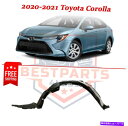 フェンダーライナー フロントフェンダーライナー5380612090 2020-2021トヨタカローラの左側のプラスチック Front Fender Liners...