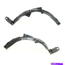 フェンダーライナー 09-14フィットフロントスプラッシュシールドインナーフェンダーライナーパネル左と右のセットペア For 09-14 FIT Front S...