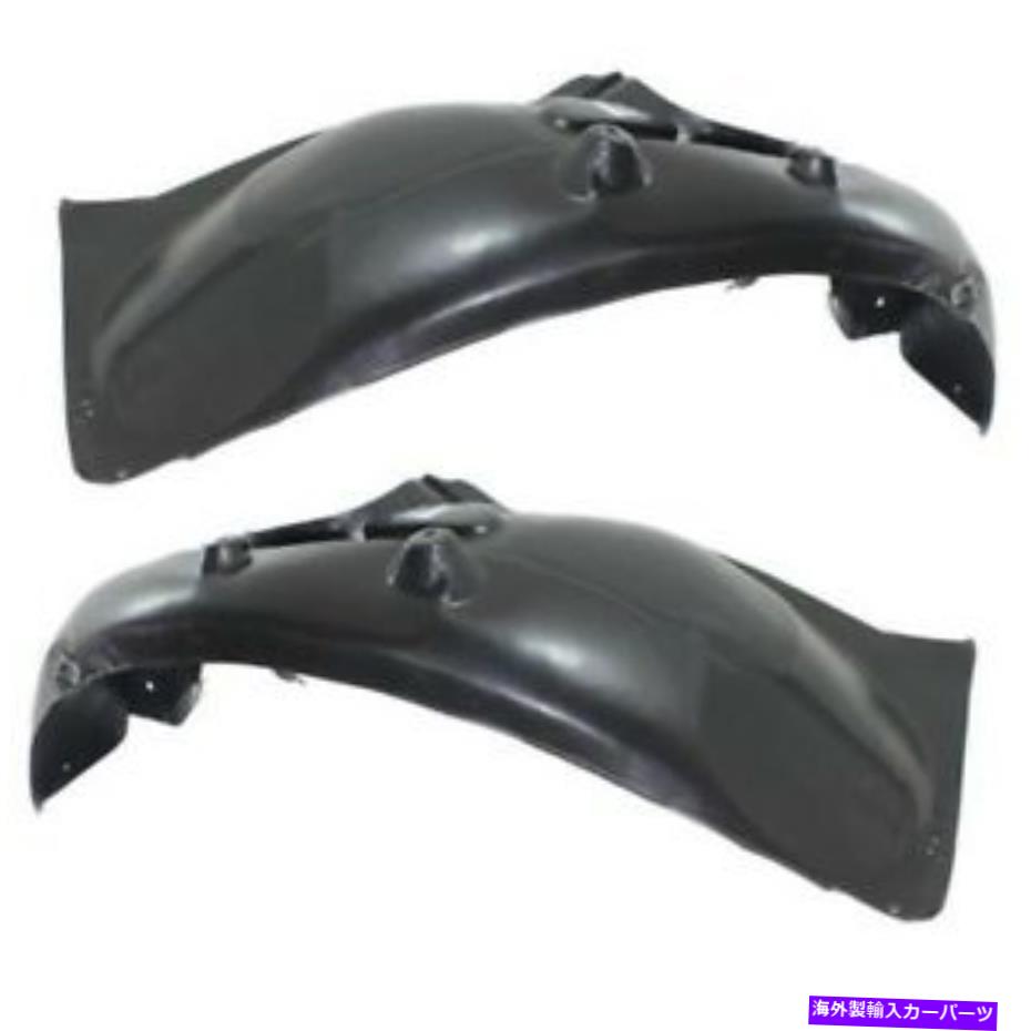フェンダーライナー 03-10のためにSaab 9-3フロントスプラッシュシールドインナーフェンダーライナーパネルプラスチックセットペア For 03-10 SAAB 9-3 Front Splash Shield Inner Fender Liner Panel Plastic SET PAIR