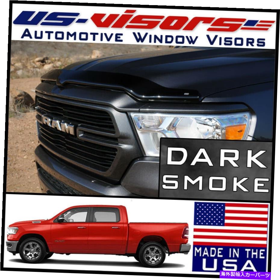 バグシールド US-Visors No-Drill Hood Protector Shieldフィット2019-2021 Dodge Ram 1500 US-Visors No-Drill Hood Protector Shield fits 2019-2021 Dodge Ram 1500