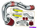 USエアインテーク インナーダクト 02-07のレッドコールド誘導空気吸気+フィルターSubaru Impreza 2.0L 2.5L WRX/STI RED COLD INDUCTION AIR INTAKE+FILTER For 02-07 Subaru Impreza 2.0L 2.5L WRX/STi