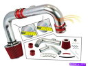 バグシールド 赤いコールドエアインテークキット +ドライフィルター11-15シボレークルーズ1.4L L4 DOHCターボ RED COLD AIR INTAKE KIT + DRY FILTER 11-15 Chevrolet Cruze 1.4L L4 DOHC Turbo(2)