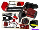 バグシールド 05-09フォードマスタングGT 4.6L V8用コールドエアインテークキットマットブラック +赤いフィルター Cold Air Intake Kit MATT BLACK + RED Filter For 05-09 Ford Mustang GT 4.6L V8(2)
