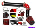 USエアインテーク インナーダクト 05-10のコールドエアインテークキットマットブラック +赤いフィルター300 2.7L V6 Cold Air Intak...