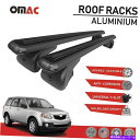 クロスバー ルーフラッククロスバー荷物キャリアブラックマツダトリビュート2008-2012 Roof Rack Cross Bars Luggage Carrier Black for Mazda Tribute 2008-2012(2)