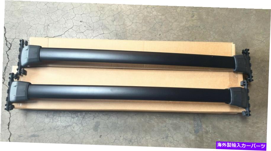 クロスバー 19-20ホンダパスポートブラックルーフラッククロスバー荷物キャリアバーOEスタイル For 19-20 Honda Passport Black Roof Rack Cross Bar Luggage Carrier Bar OE Style