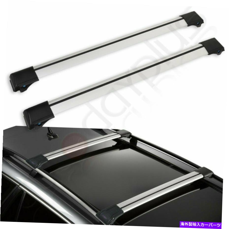 クロスバー 2007-2013のルーフクロスバーBMW X5セットブラックアルミニウム荷物キャリア2PCS Roof Cross Bars For 2007-2013 BMW X5 Set Black Aluminum luggage carrier 2pcs