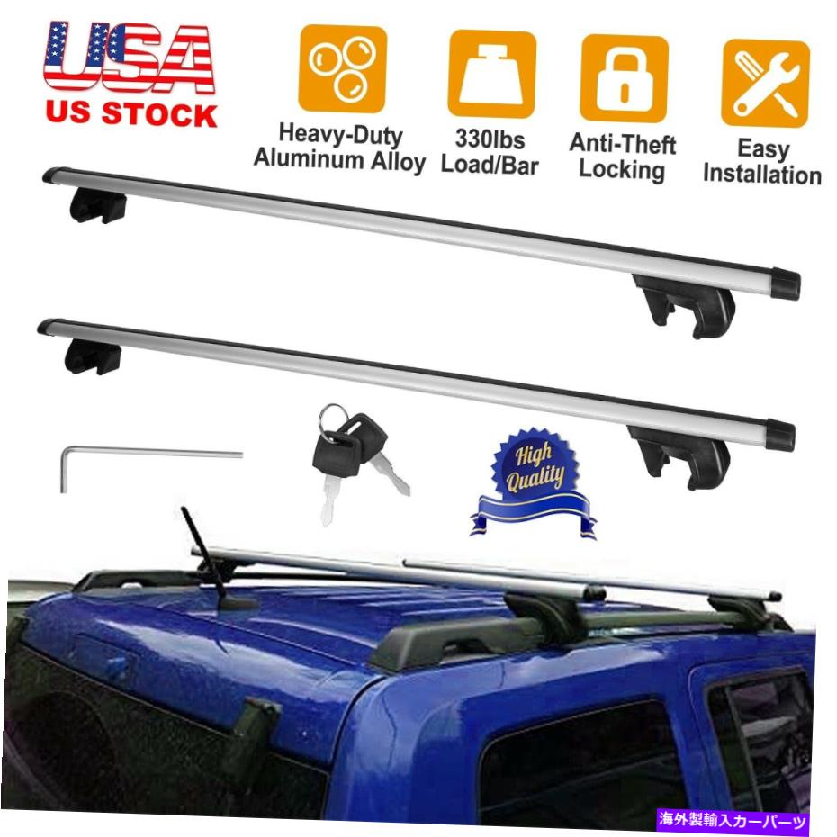 クロスバー ユニバーサルルーフラッククロスバーキャリア調整可能なアルミニウム屋上荷物ラック Universal Roof Rack Cross Bars Carrier Adjustable Aluminum Rooftop Luggage Racks