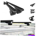 クロスバー ルーフラッククロスバー荷物キャリア2 PC。アル。黒いセット Roof Rack Cross Bars Luggage Carrier 2 Pcs. Alu. Black Set