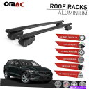 クロスバー ブラックルーフレールラッククロスバーキャリアラックフィットボルボV60クロスカントリー2020-21 Black Roof Rail Rack Cross Bar Carrier Rack Fits Volvo V60 Cross Country 2020-21