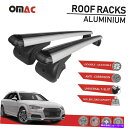クロスバー ルーフラッククロスバー荷物キャリアアウディA4オールロード2017-2022用のシルバーセット Roof Rack Cross Bars Luggage Carrier Silver Set for Audi A4 Allroad 2017-2022