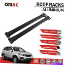 クロスバー ルーフラッククロスバー荷物キャリアブラックセットフィットキアソレント2010-2015 Roof Rack Cross Bars Luggage Carrier Black Set fits Kia Sorento 2010-2015(2)