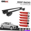 クロスバー 黒いルーフレールラッククロスバーアルミニウム荷物キャリアにはBMW X6 2020-2022に適合する Black Roof Rail Rack Cross Bars Aluminum Luggage Carrier Fits BMW X6 2020-2022(2)