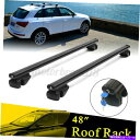 クロスバー 2xユニバーサル48 ''カートップ荷物ルーフラッククロスバーキャリアアルミニウム付きロック付き 2x Universal 48'' Car Top Luggage Roof Rack Cross Bar Carrier Aluminum with Lock(2)