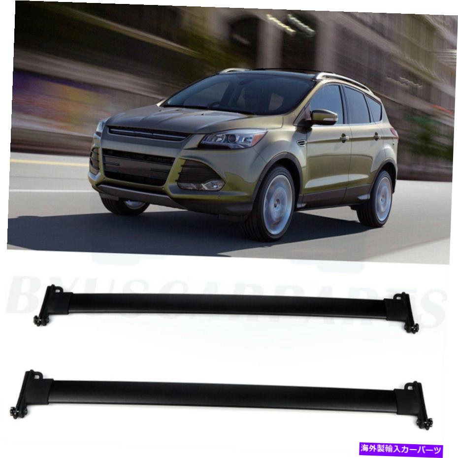 クロスバー 2008年から2012年のフォードエスケープ2.5L 2.8Lブラックカーゴのルーフラックキャリアクロスバー Roof Rack Carrier Cross Bars For 2008-2012 Ford Escape 2.5L 2.8L Black Cargo(2)