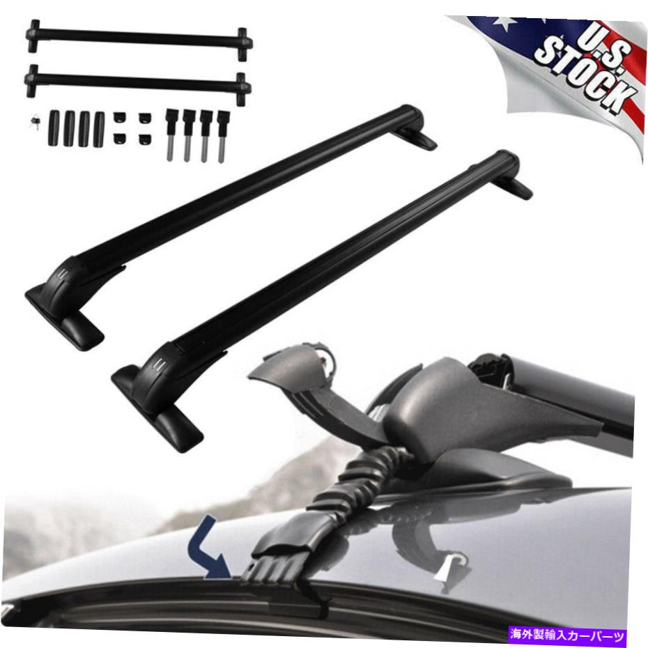 クロスバー 2PCSカールーフラッククロスバートップ荷物キャリアホンダシビック2005-2018 2Pcs Car Roof Rack Cross Bar Top Luggage Carrier For Honda Civic 2005-2018 AS【並行輸入品】 2