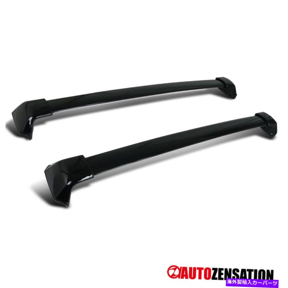 クロスバー 12-15ホンダCR-V CRVブラックルーフトップレールラッククロスバーペアクロスバー Fit 12-15 Honda CR-V CRV Black Roof Top Rail Rack Cross Bars Pair Crossbars