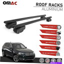 クロスバー ルーフラッククロスバー荷物キャリアブラックフィットBMW X5 F15 2014-2018 Roof Rack Cross Bars Luggage Carrier Black fits BMW X5 F15 2014-2018