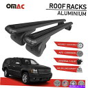 クロスバー シボレー郊外のルーフラッククロスバー荷物キャリアブラック1500 2000-2014 Roof Rack Cross Bars Luggage Carrier Black For Chevrolet Suburban 1500 2000-2014