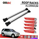 クロスバー ルーフラッククロスバーメルセデスベンツML W163 1998-2005の荷物キャリアシルバー Roof Rack Cross Bars Luggage Carrier Silver for Mercedes Benz ML W163 1998-2005