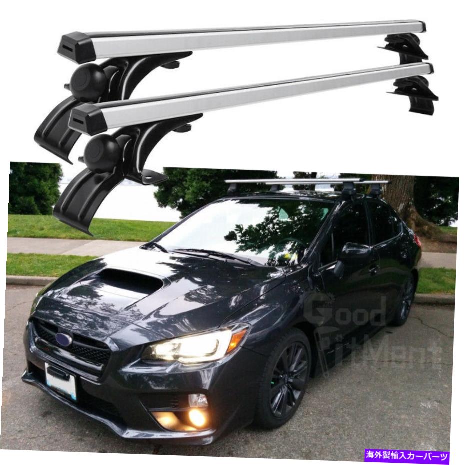 クロスバー 48 "トップルーフラッククロスバー貨物キャリアアルミニウム3種類のスバルWRXのクランプ 48" Top Roof Rack Cross Bar Cargo Carrier Aluminum 3 Kinds Clamp For Subaru WRX