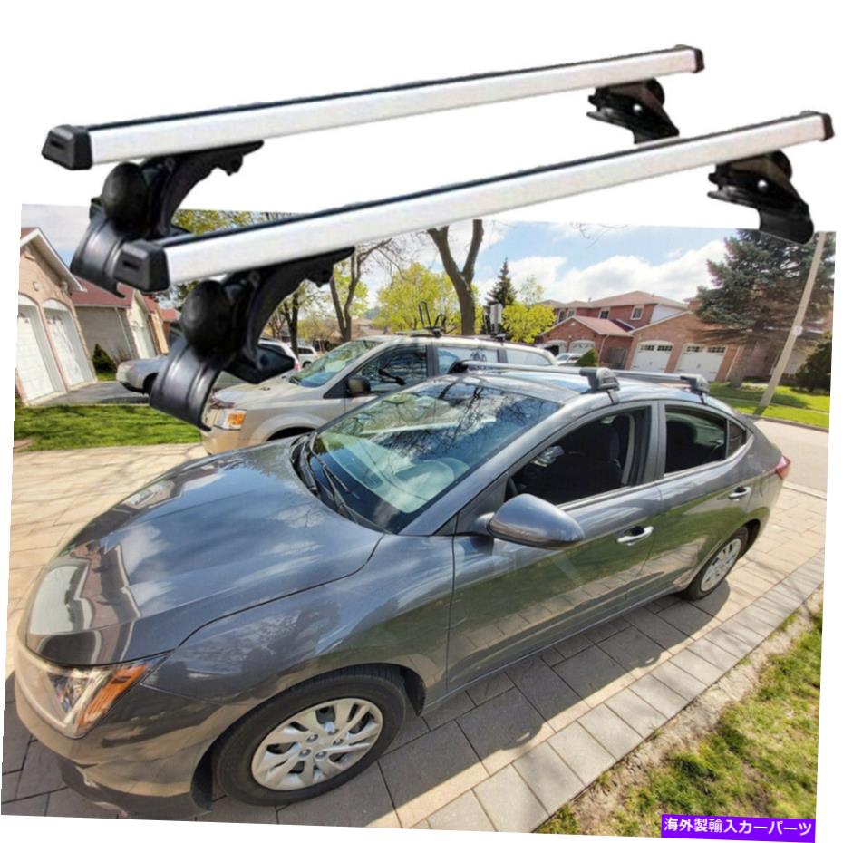 クロスバー 12-22ヒュンダイヴェロスター用のカートップルーフラッククロスバー荷物キャリアアルミニウム Car Top Roof Rack Cross Bar Luggage Carrier Aluminum For 12-22 Hyundai Veloster