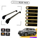 クロスバー Suzuki Vitara 2015のブラックルーフラック荷物キャリアクロスバー - シルバーアップ BRACK Roof Rack Luggage Carrier Cross Bars For Suzuki Vitara 2015 - Up Silver(2)
