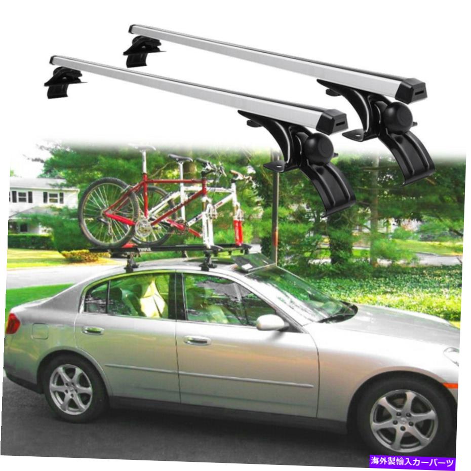クロスバー ペアカートップルーフラッククロスバーレール荷物キャリア貨物インフィニティG35 G37 Pair Car Top Roof Rack Cross Bar Rail Luggage Carrier Cargo for INFINITI G35 G37