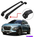 クロスバー ヒュンダイコナ2018 2019 2020 2021ルーフレールラッククロスバークロスバーに適した2PC 2Pcs Fit for Hyundai KONA 2018 2019 2020 2021 Roof Rail Rack Cross Bars Crossbar(2)