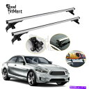 クロスバー 2xカートップルーフラッククロスバー荷物キャリアアルミニウムクロスバーキットユニバーサル 2X Car Top Roof Rack Cross Bars Luggage Carrier Aluminum Crossbar Kits Universal