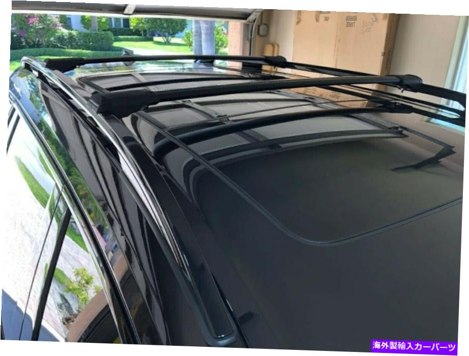 クロスバー ホンダアコードツアラー2008-2015ルーフラックレールクロスバーブラックに適しています Fit for Honda Accord Tourer 2008-2015 Roof Rack Rails Cross Bars Black